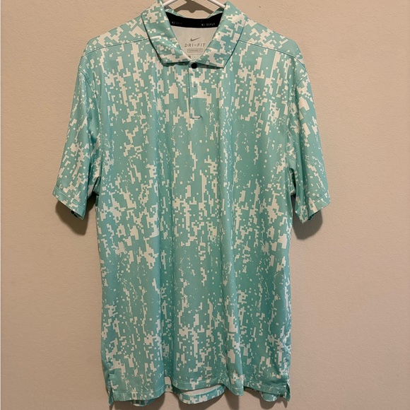 Nike Other - Nike golf Dri-FIT Teal and White Polo
